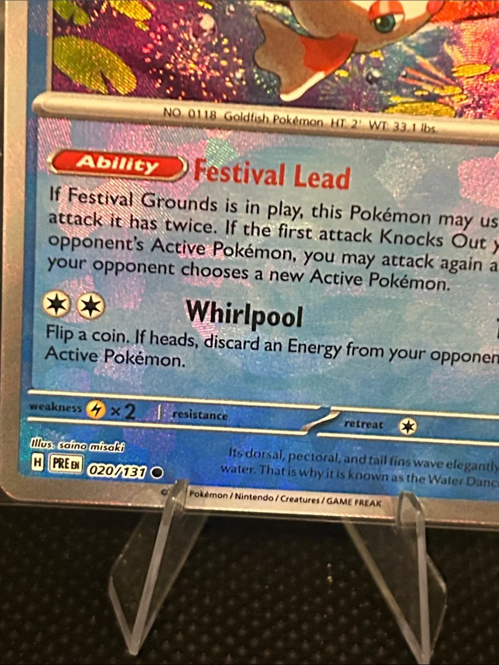 Pokemon‎ Goldeen Pokeball 020/131 Holo from Prismatic Evolutions M/NM